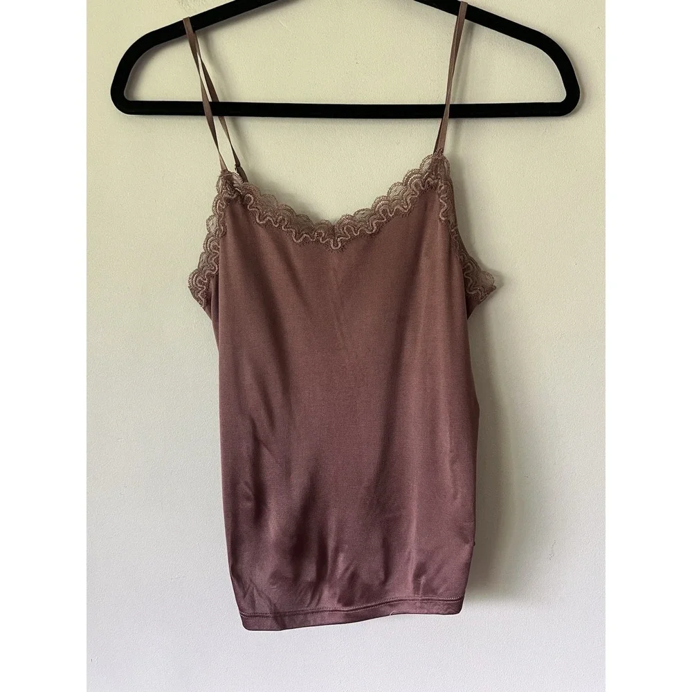 Uwila Warrior Soft Silk Lace Camisole in Toffee Size XS NWT Romantic